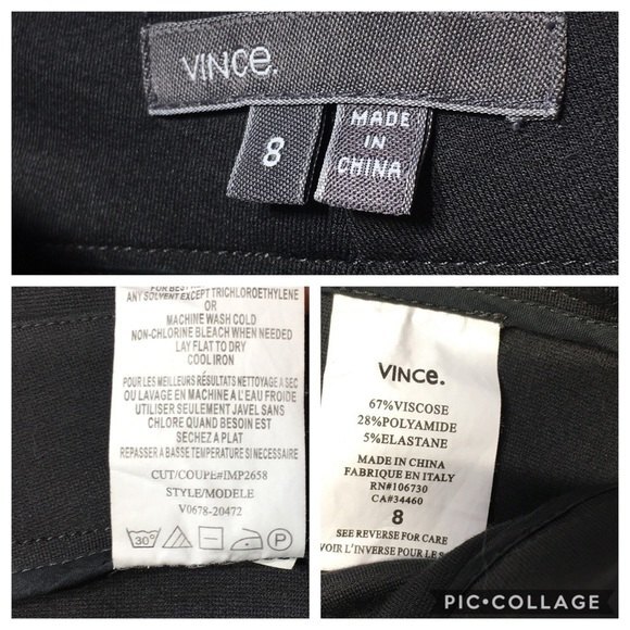 Vince Ponte Skinny Pants with Zipped Hem Gray 8 - Picture 8 of 8